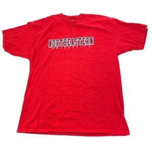 Vintage Y2k Champion Northeastern Huskies Univeristy T Shirt Adult Size XL NCAA